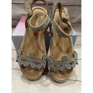 Steve Madden Girls Shoes Girls Adalee Sandal, Rhinestone, Size 1
